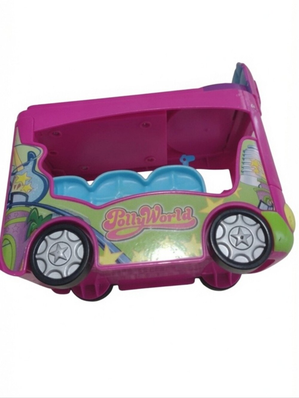 VTG Polly Pocket PollyWorld Rockin Theme Park Tour Bus Pink Vehicle Toy‎ Shell